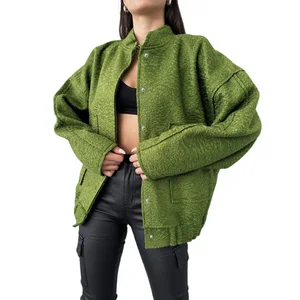 2026 Spring Women Collar Buttoned Jacket Women Loose Fit to Long Loose Retro Outerwear Long Sleeve Jackets Coats