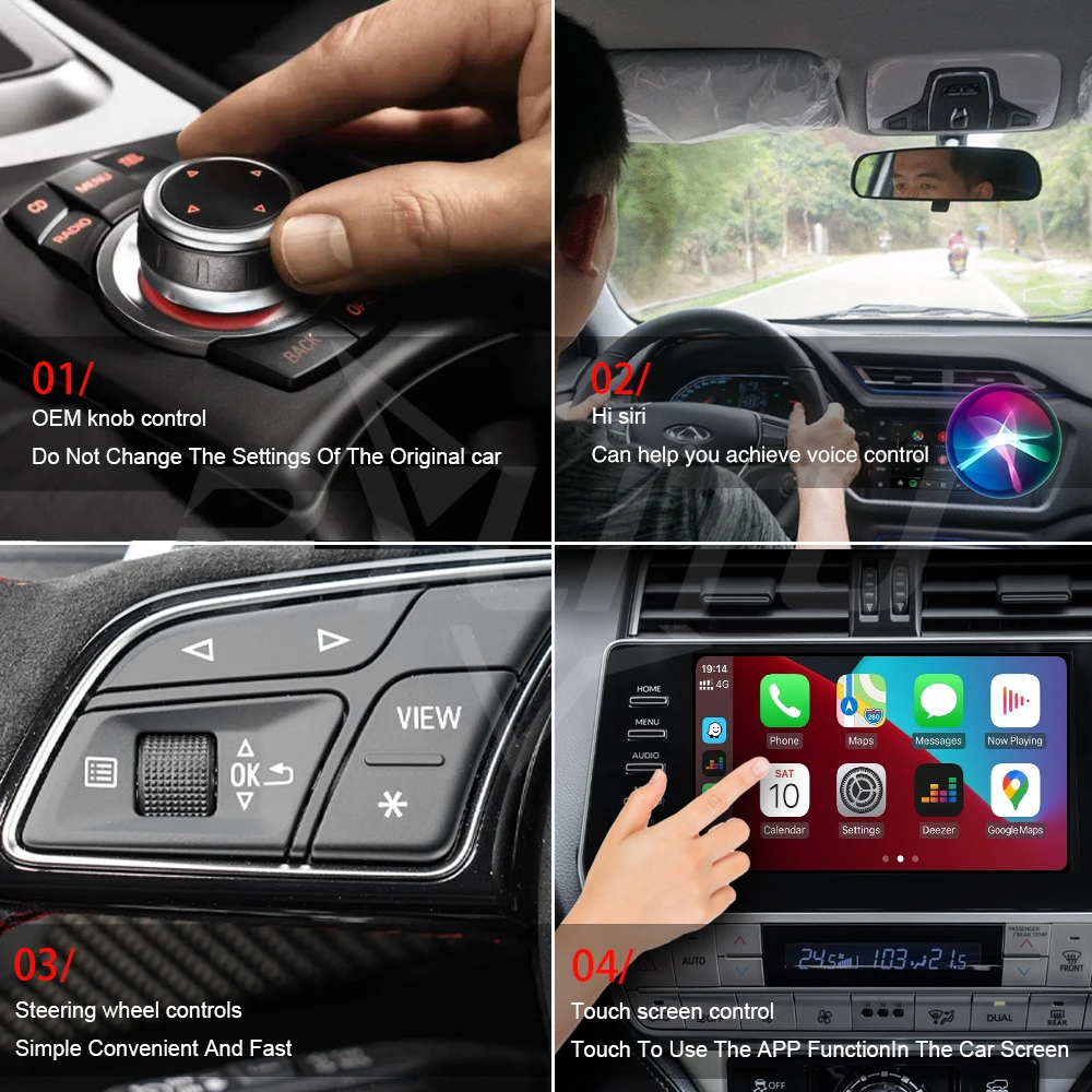 Car Wired to Wireless Android Auto Adapter for Models with Original Car with Wired CarPlay with Wired Android Auto