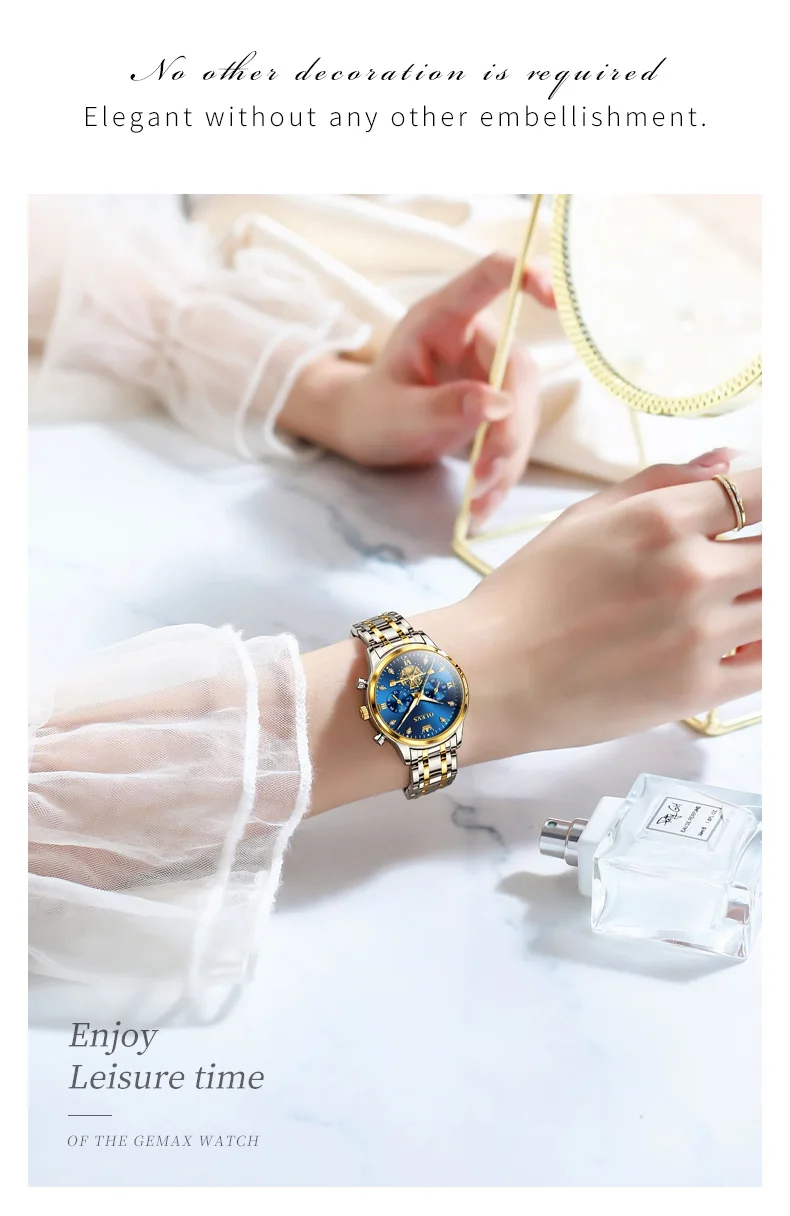 OLEVS 2897 Lover Quartz Rejoles Quartz Watches Smartwatches Waterproof Custom Design Couple China Stainless Steel Couple Watch