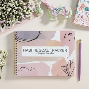 New Arrival Custom Hardcover Journal  Agenda Academic Year Notebook Weekly Diary Spiral Habits tracker goal Planner