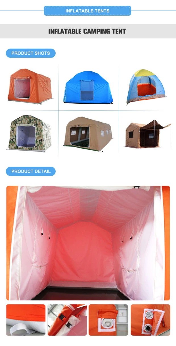 Factory Price 5 Man 6 Man 10 Man Inflatable Large Blackout Blow Up Air Beam Outdoor Toilet Showering Decontamination Tent factory