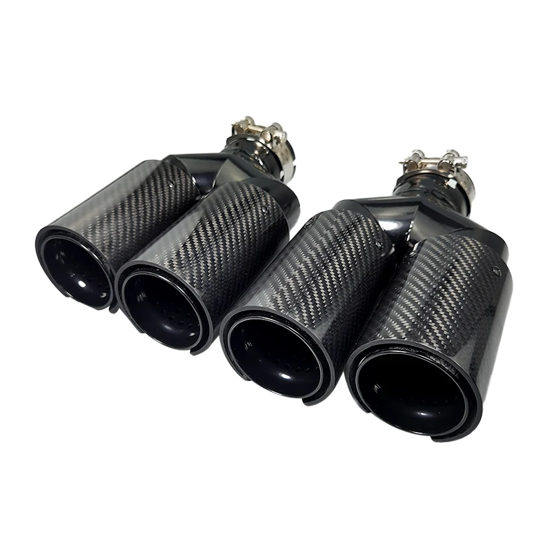 M Performance  Exhaust Tips Dual 80mm Outlet Muffler Pipe Carbon Fiber  Fit for bmw Car Modify Black Tail Pipes