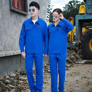 Unisex 100% Pure Cotton Maintenance Work Clothes Long Sleeve Construction Worker Uniform Custom Logo Labor Protection Clothing