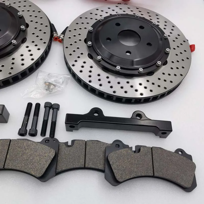 Jekit 6-Pot Custom Aluminum Front Brake Tray for Hyundai Elantra AD 2017 Model 355x32mm Rotor 6 Piston Brake Caliper Fits BMW VW