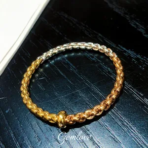 14K/18K Gold 0.023CT Lab-Grown Diamond Motorcycle Bracelet, 12.37g 3mm Width, Stackable Unisex Everyday Jewelry