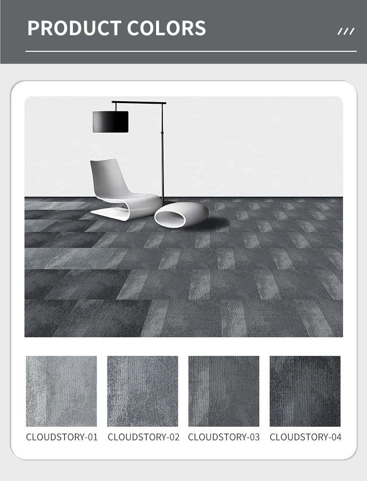 Carpet Squares 50x50 Square Size Loop Pile Carpet Tiles For Hotel And