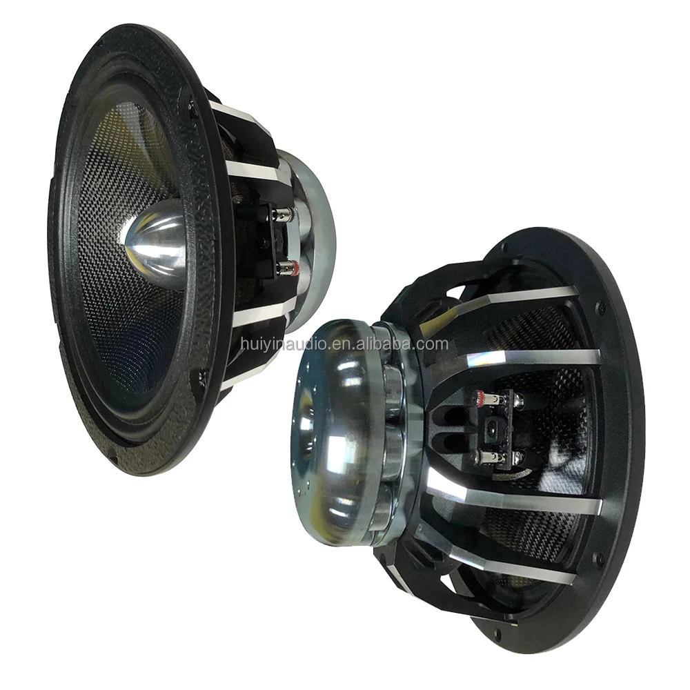 8-inch autoluidspreker met neodymium middenbereik en hoge tonen, plug-and-play systeem 12 V 200 W vermogen, aluminium hoornontwerp voor specifieke elektrische auto's