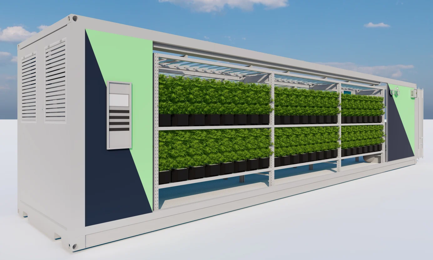 Container Farm Plant Factory Hydroponic Vertical Agricultural Greenhouses Intelligent Control System Fodder Lettuce