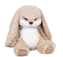 Custom Trending New Arrival Plush Animal Fluffy Angry Rabbit Stuffed Animals Toys Plushies Cute Toys