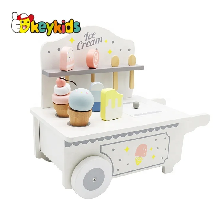 Деревянный игрушечный автомобиль с мороженым для детей W10D449