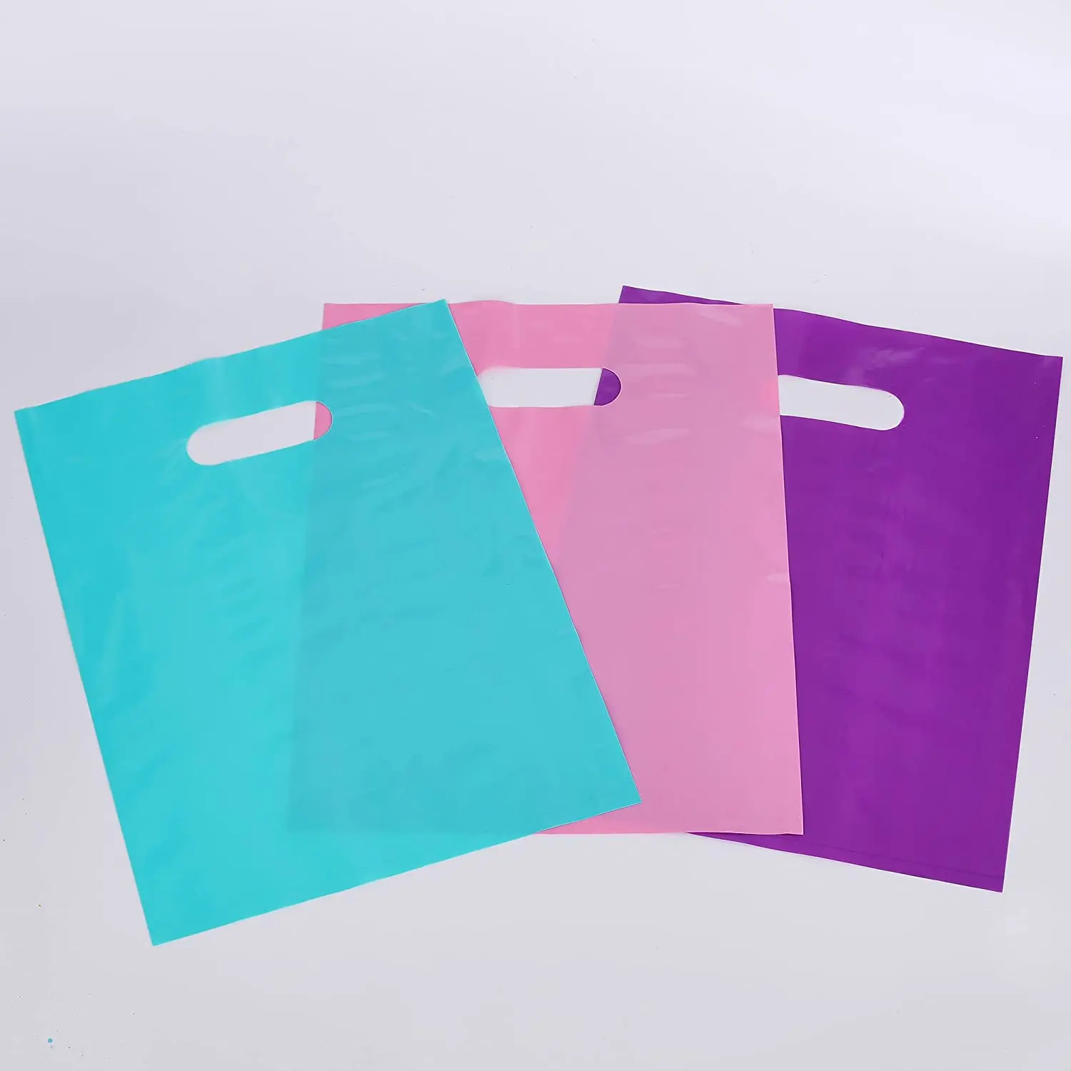 Ecofriendly Clear Glossy Merchandise Bags Plastic Retail Shopping Bags