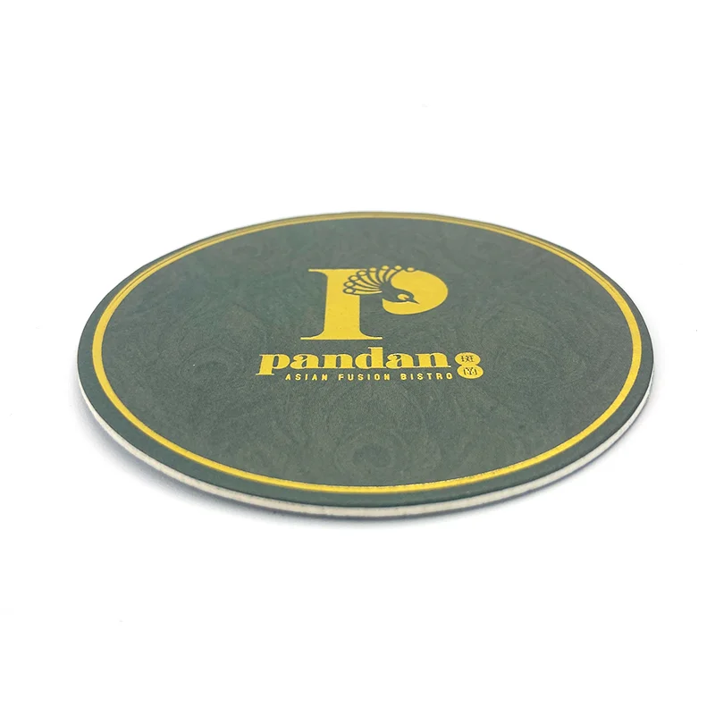 Customized Printed Personalized Cardboard With Logo Design Water Absorbent Office Hotel Tea Cup Beer Paper Coasters for Drinks