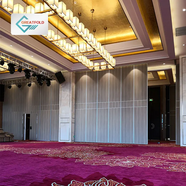 Modern MDF Acoustic Partition Wall Sliding for Banquet Removable Foldable Gym Wall for School Melamine Material