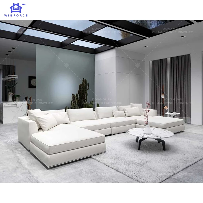 Winforce Commercial Office Vip Room Design L Shaped Corner Sofa Living Room Sofa Set Furniture U Type Design Sofa Lounge