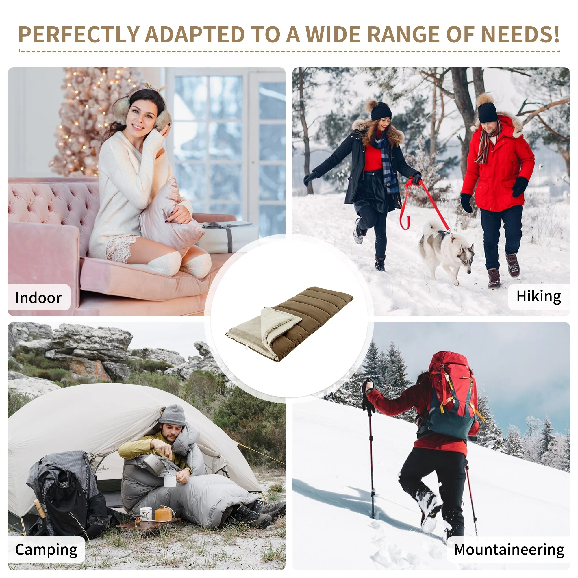 Naturehike camping outdoor Three all in One Waterproof multilayer Thick sleeping bag camping winter sleeping bag