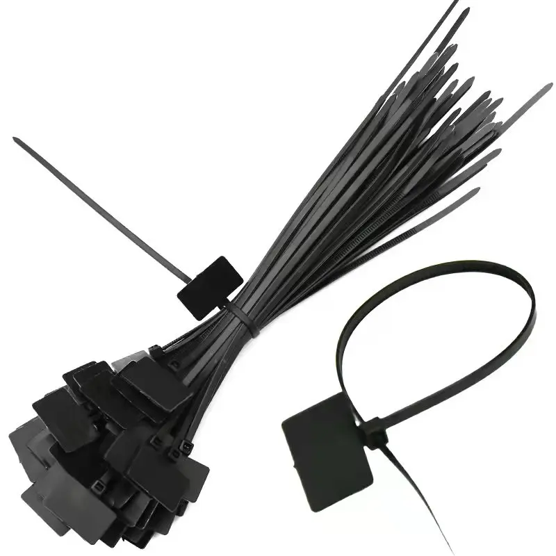 2.5*100 mm Easy Mark Nylon Cable Ties Tag Labels Plastic Marker Self Locking