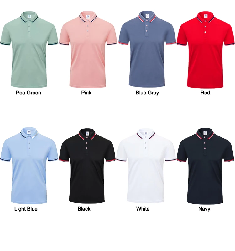 68% Polyester 32% Iced Silk Men's Blank Golf Polo T Shirts Custom Logo ...