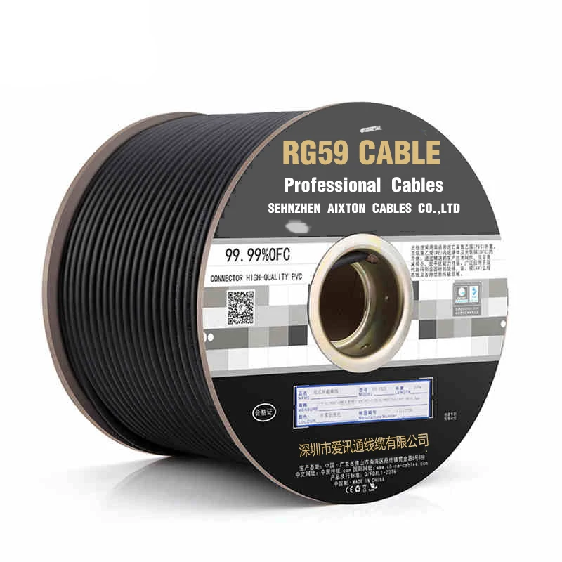 RG59 2C CABLE RG58 3C 2V 5C2V RJ59 COAXIAL CABLE WITH POWER SIAMESE CCTV CABLE ROHS CE ETL EURO