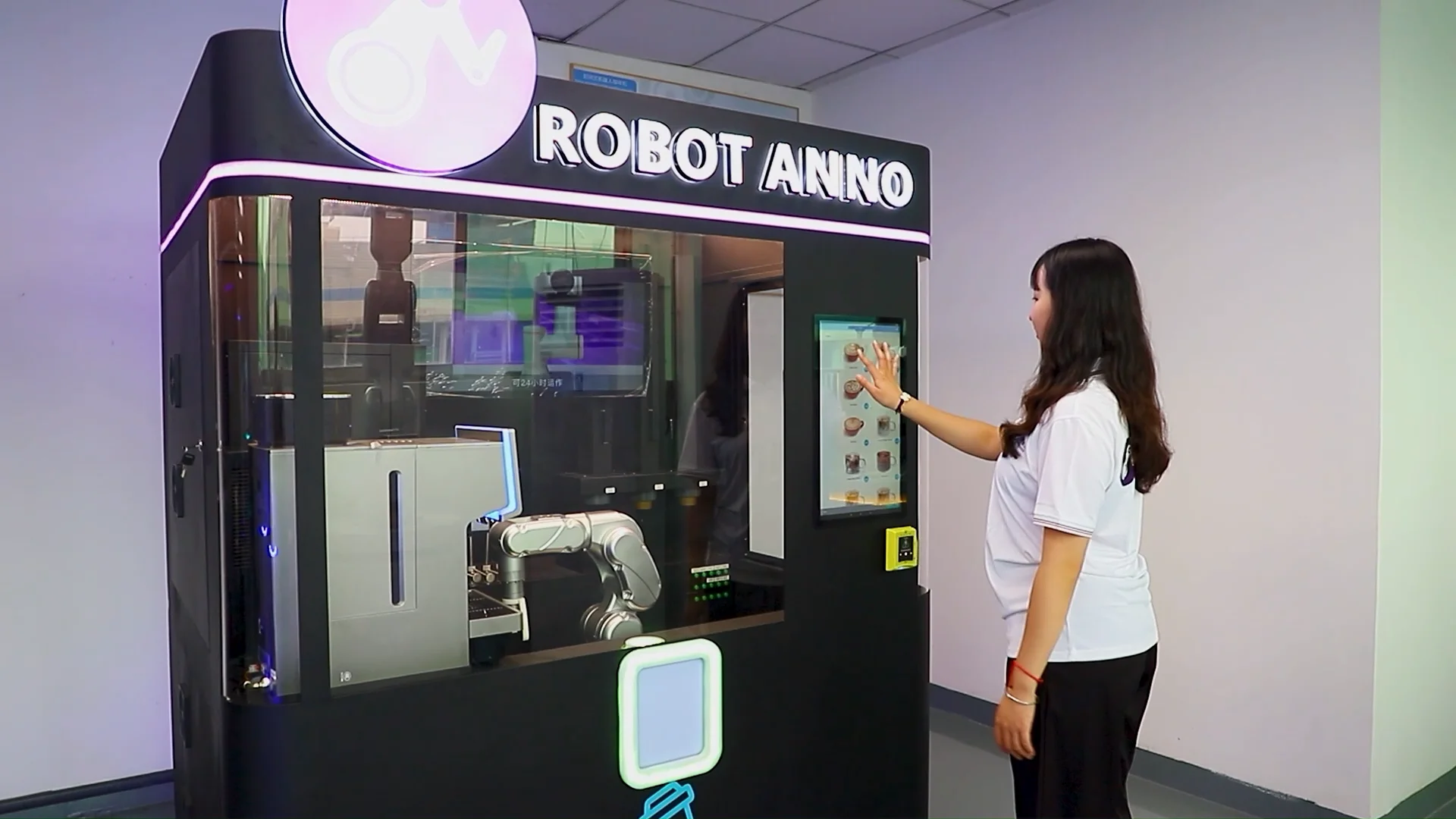 6 Axis Robotics Arm Coffee Vending Machine Automatic Freshly Ground Coffee Kiosk Buy Automatic