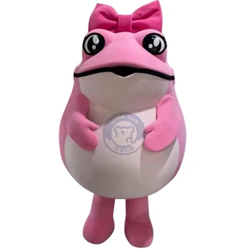 Qiman Custom Frog Dress Party Mascot Animal Costume Adult Size Full Body Character Cartoon Costume For selling