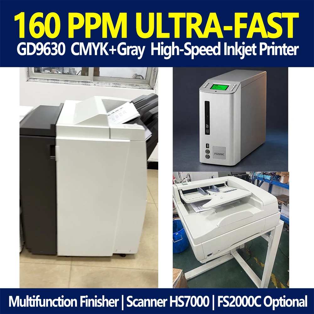 RISO GD9630 Inkjet Printer - High-Speed 160 PPM CMYK+Gray A3, Used