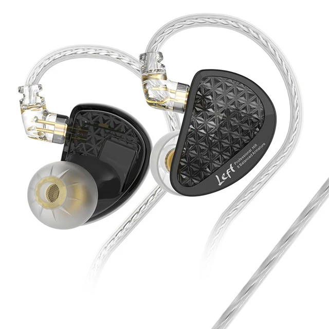 KZ AS16 Pro In Ear Earphones 16BA Balanced Armature HIFI Bass Monitor Headphones Noise Cancelling Earbuds Sport Headset AS12 ZSX