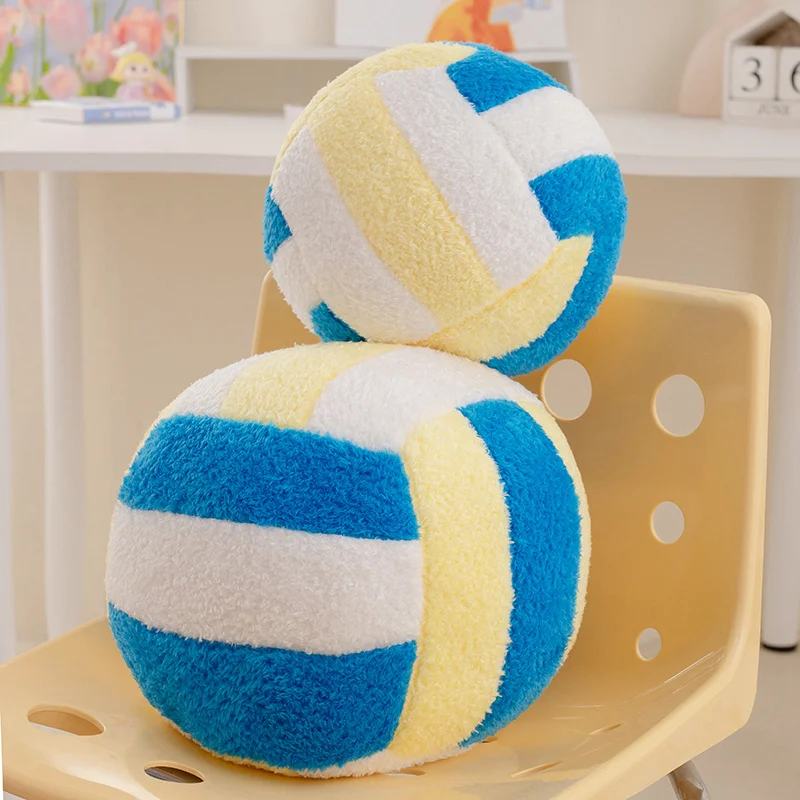 SAFIGLE Peluche Volley-Ball Oreiller Rond – Doux, Décoratif, Pour Enfant, Sport, Maison, Voiture, Cadeau