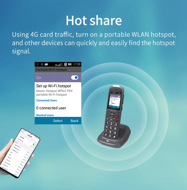 S08 Cordless Wireless Wifi Voip Phone Lte 4g 3g Gsm Network