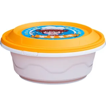 Disposable Anti-Theft Snap-On Plastic Lunch Box Thickened Round Packaging for Hot Pot Takeout or Everyday Use