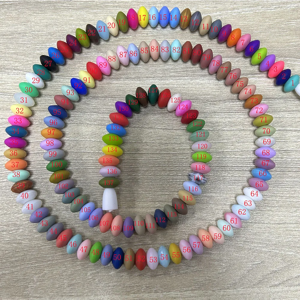 Factory Direct 137 Colors in Stock Silicone Beads Lentil Beads