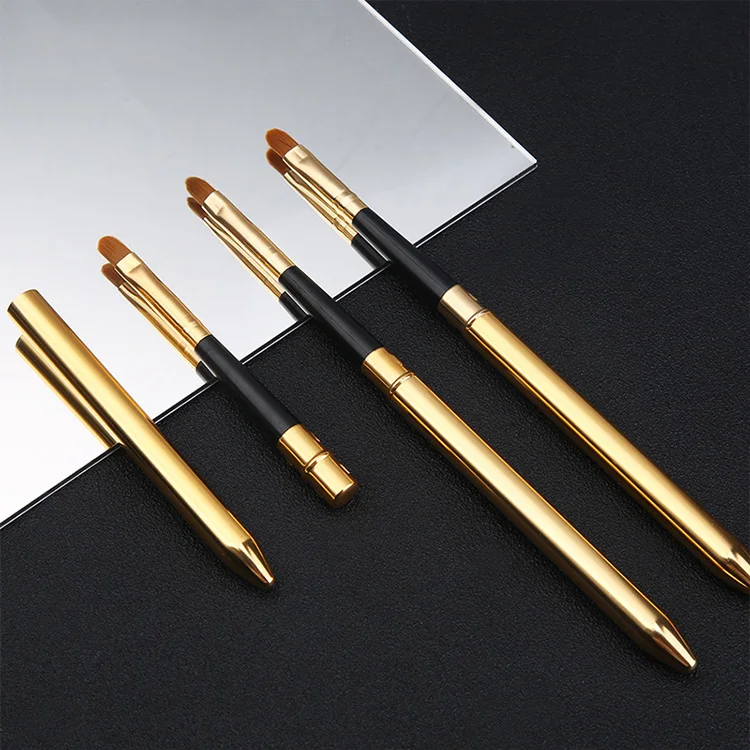 Portable Cosmetic Tool Lip Brush Retractable Lipstick Brush Custom Logo Makeup Brush