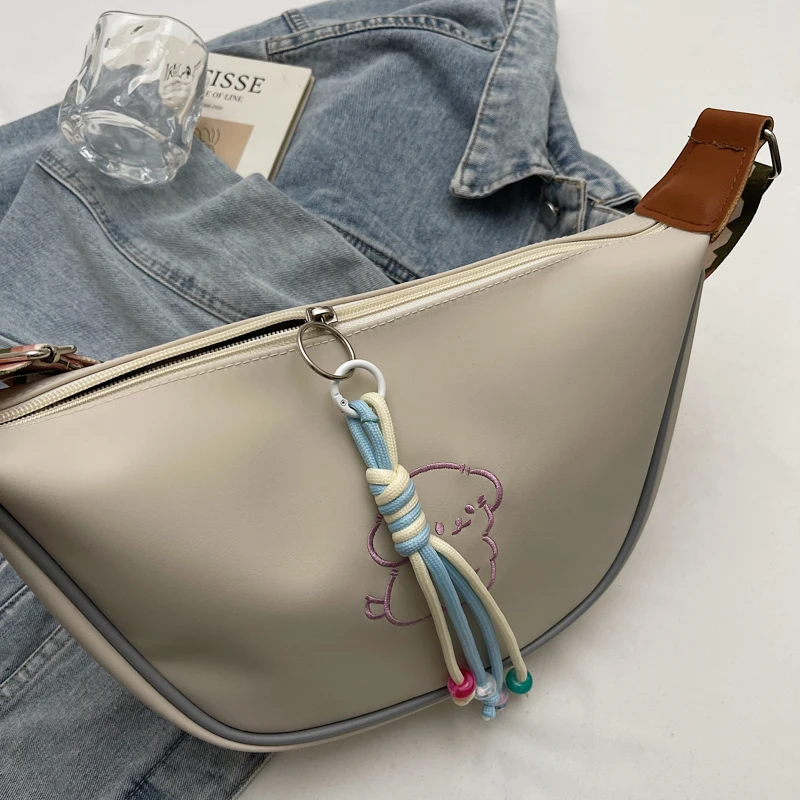 Women's Purple 100% Genuine Leather Shoulder Bag with Cute Puppy Print Elegant Crossbody Purse for Daily Use