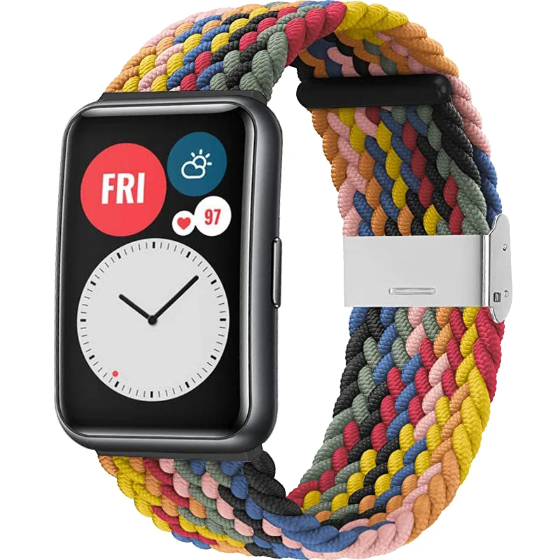 Correa De Nailon Trenzado Para Reloj Huawei,Correa De Repuesto Ajustable  Para Reloj Huawei - Buy Trenzado De Nylon Tejido Correa Ajustable De  Reemplazo De Pulsera Reloj Huawei Fit Bandas,Nueva Correa Para Reloj