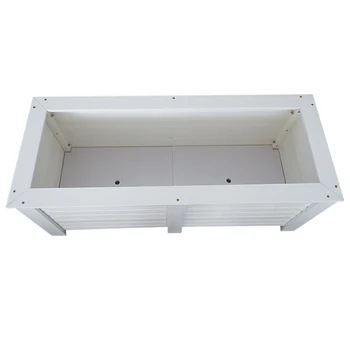 In stock durable UV-resistant  rust-resistant rectangular white pvc planter box
