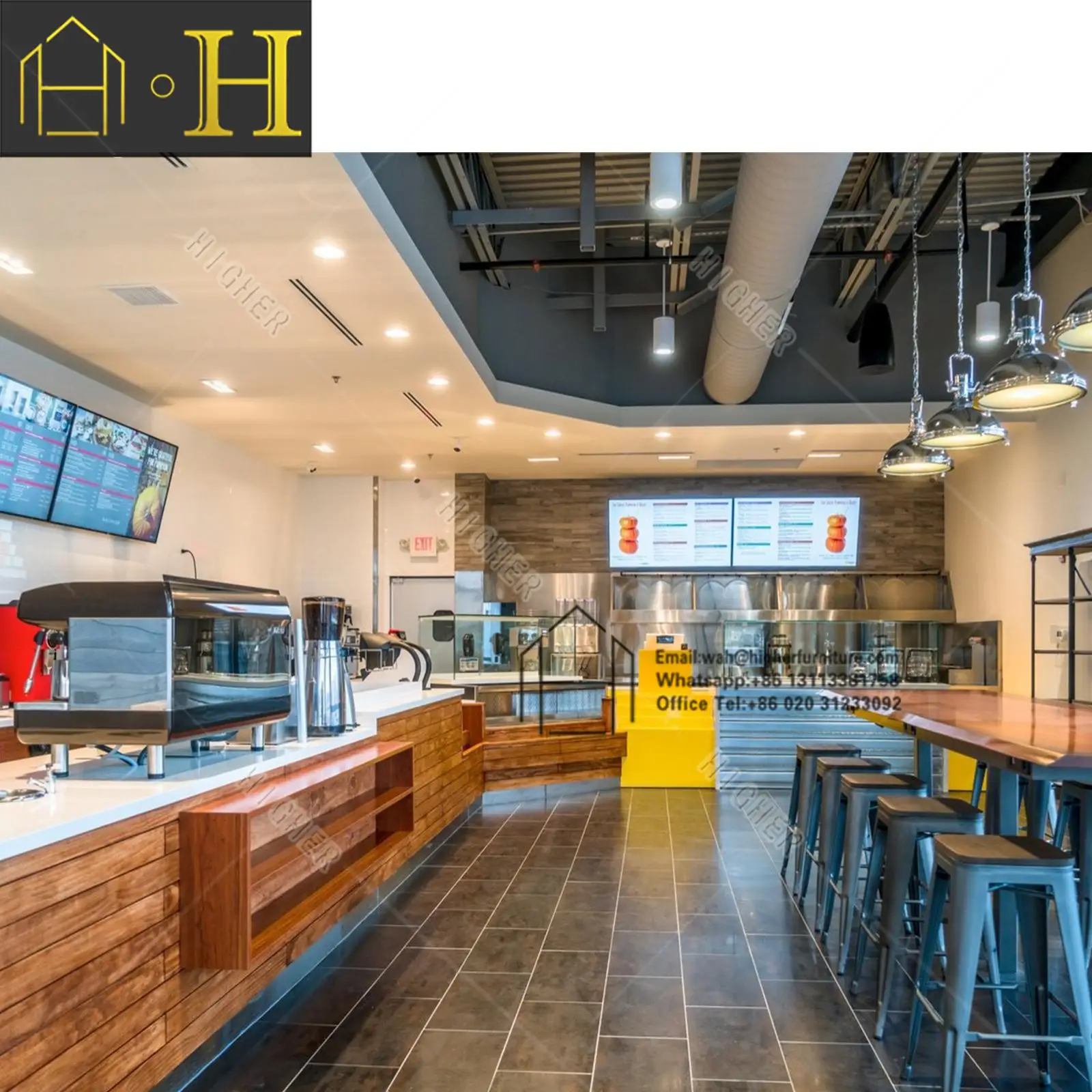 Fashion Design Coffee Juice Snack Sushi Fast Food Restaurant Home Bar Counter for Coffee Shop