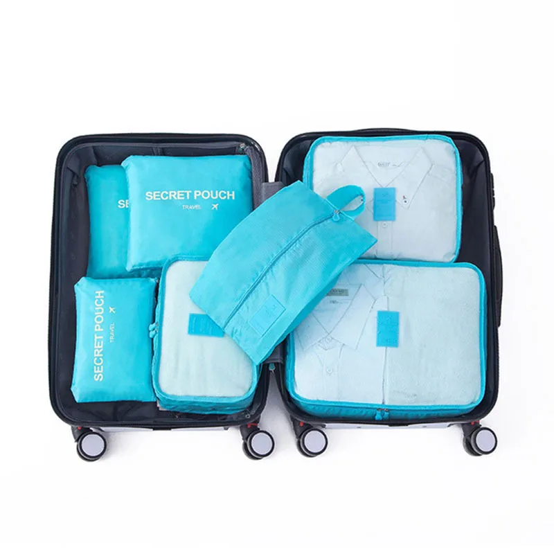 6pcs Travel Storage Bag Set Multi-functional Durable Breathable