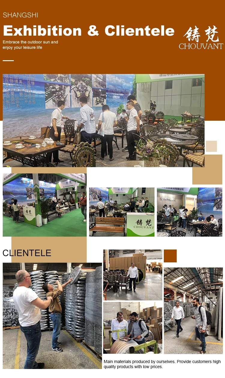 Sun leisure outdoor courtyard  plastic wood round table garden and cafe table aluminum with 4 seats