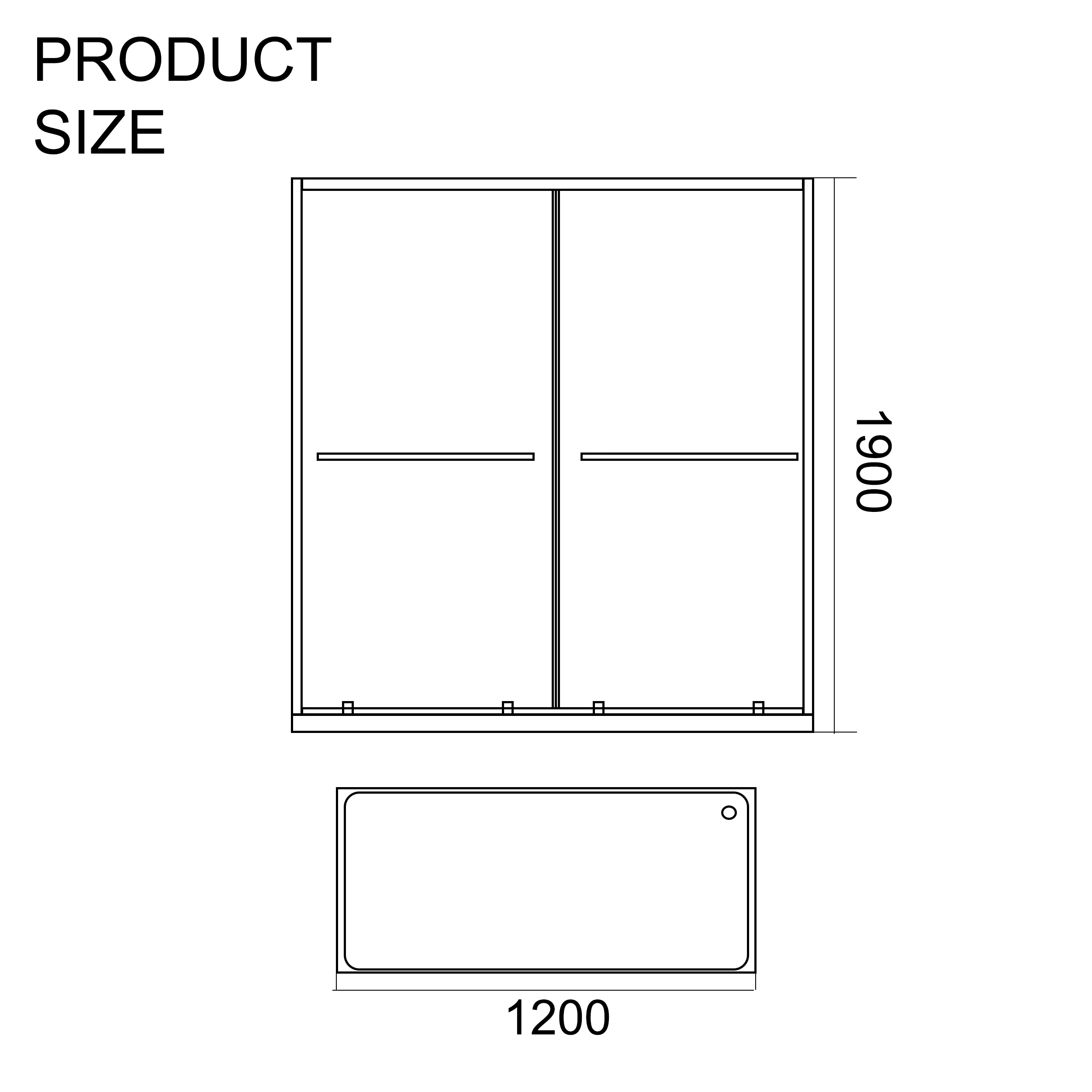TNS TS7305 Sliding shower door bottom guide Side shower door silicone seal with door frame sewer potable toilet and shower