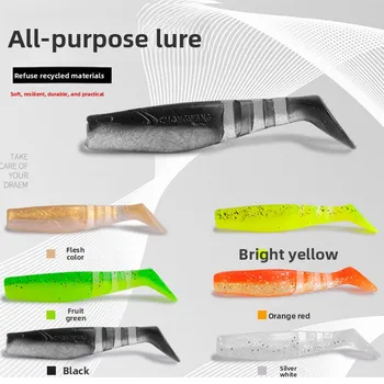 CHEERY Cross-border PVC Soft Bait T-tail Lure Bait for Mandarin Fish Bass Mouth-raising Outdoor Fishing Gear 8 Pack Wholesale – Soft Lure – view 5