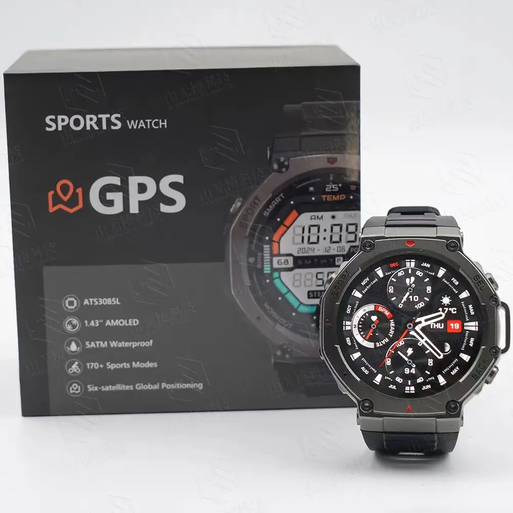 YTGEE DM58 GPS Smartwatch 2025 500mah AMOLED Relojes Inteligentes 5AMT Waterproof Outside Sport Smart Watch for Men with Compass