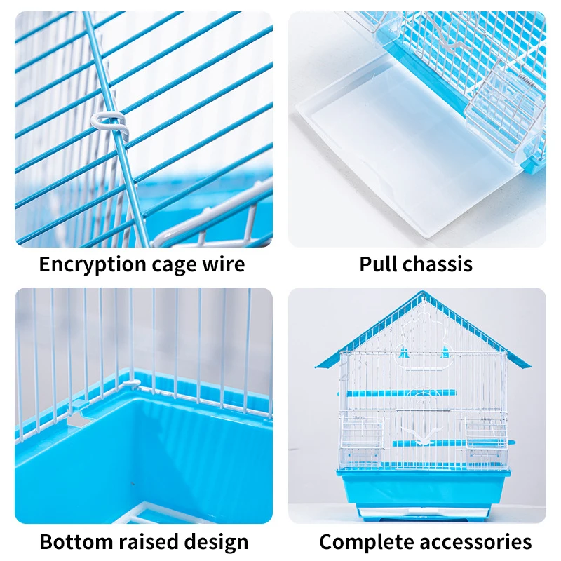 Home Use Small Parrots Cage Budgerigar Bird Cage Parrot Parakeets Jaulas Para Pajaros Metal Iron Wire Pet Cages & Houses Birds