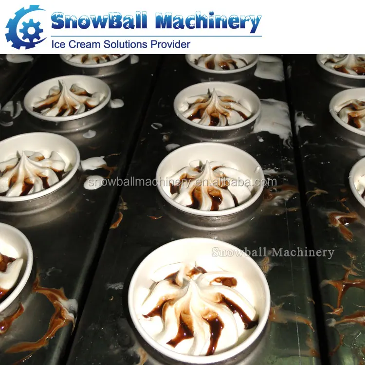 Automatic Ice Cream Cup Cone Filling Machine Ice Cream Production Line