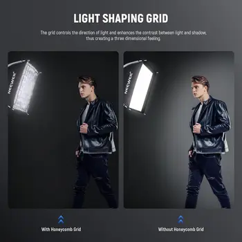 NEEWER 15.7"x15.7" Quick Setup Foldable Softbox Square With Diffusers/Honeycomb Grid/Bag, Bowens Mount Compatible With Godox detail image