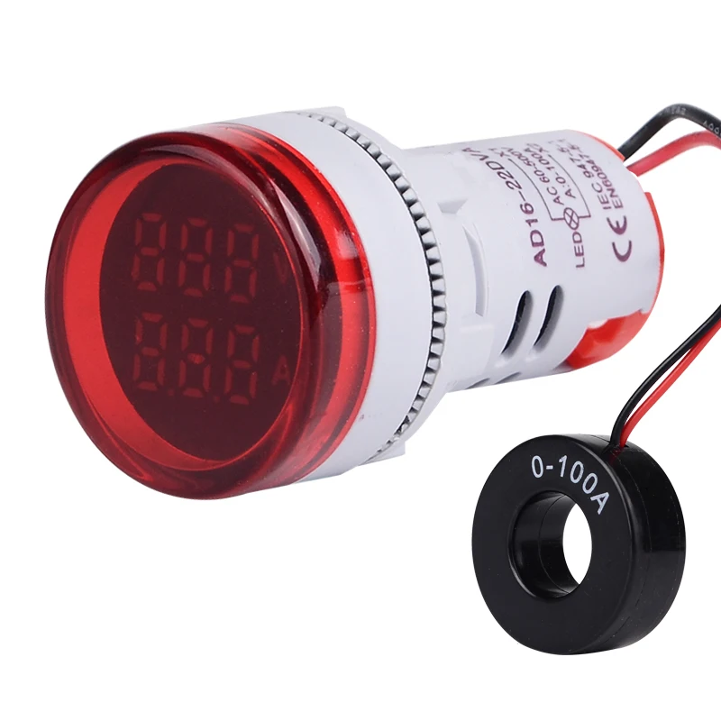 Voltmetro Amperometro AC Multifunzione 6 In 1 – Display Digitale 60-500V, 0-20A, Misura Potenza, Frequenza, Fattore Di Potenza, Energia - 2