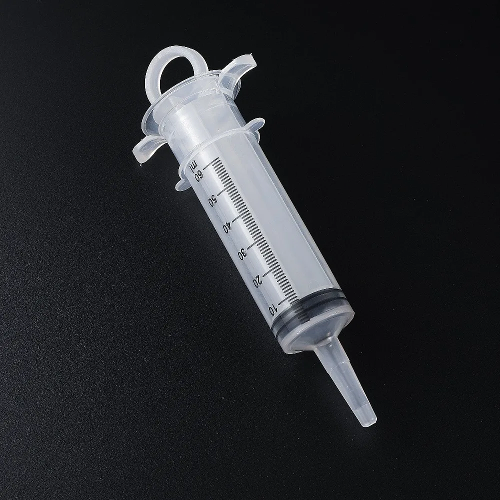 60ml Feeding Syringe Liquid Medicine Injector Cat Dog Bird Food Grade Silicone Tube Animal Syringe