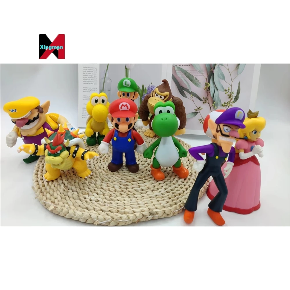 2024 New Arrival Cartoon Model PVC 3D Mario Bros Action Figures Toys Kids Girls Dolls