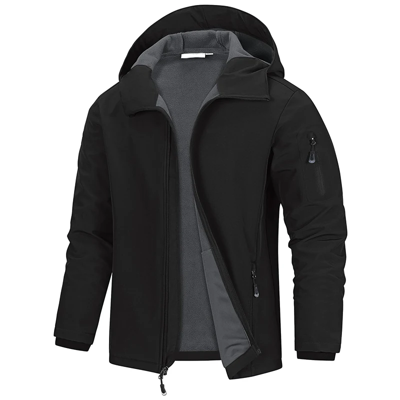 High Quality Custom Winter Waterproof Outdoor Fiess Sports Sportswear Windproof Men's Softshell Jacket_voghion.com