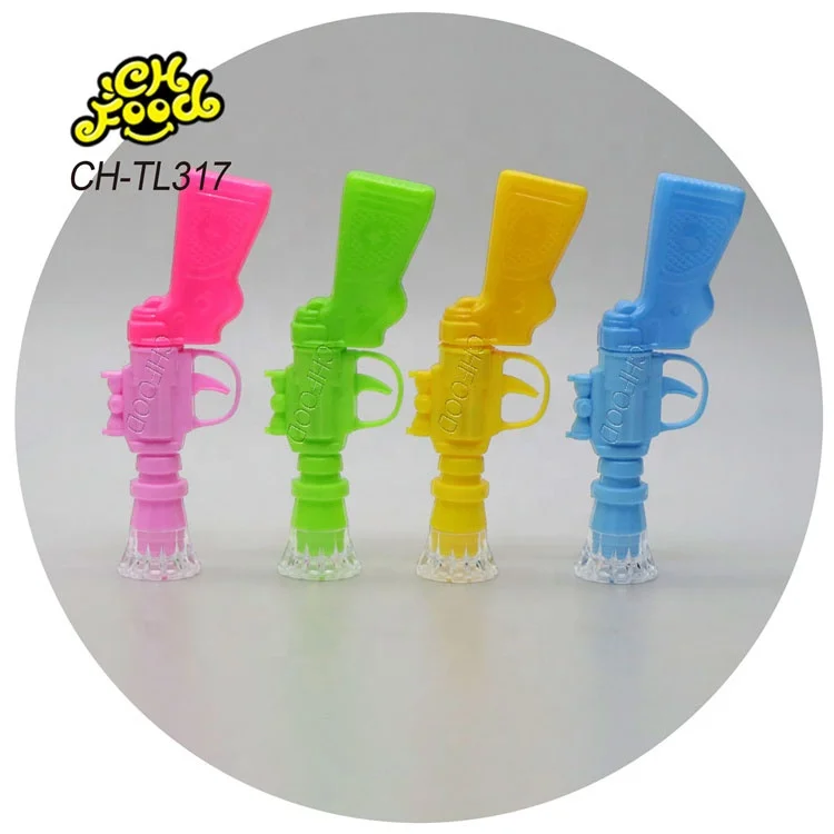 Lighting Diamond Plastic Toy Gun with Fruit Flavor Tablet Ball Candy Halal Wholesale and OEM