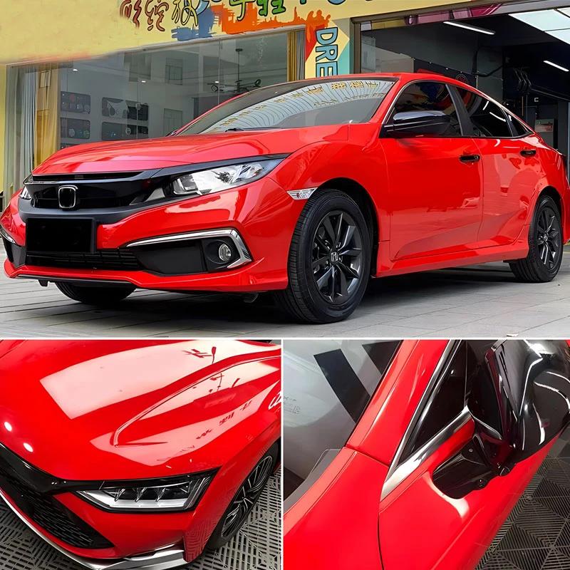 Red Auto Paint Color Changing Film Auto Color Changing Film Crystal