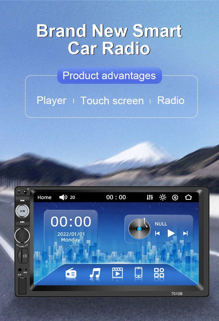 Hengmao 7inch 2din Car Mp5 Dvd Video Player Multimedia Bt Fm Audio